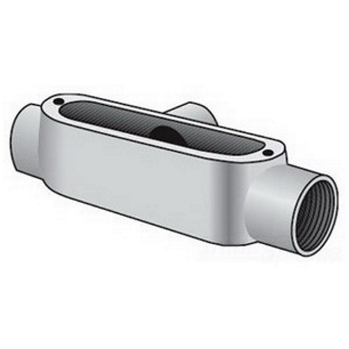 T-100 Type T Conduit Outlet Body, 1 in Hub, 12 cu-in, Malleable Iron, Zinc Plated