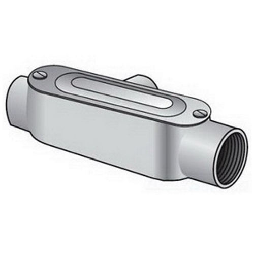 T150ACG Type T Conduit Outlet Body With Cover and Gasket, 1-1/2 in Hub, 34.5 cu-in Capacity, Die Cast Copper Free Aluminum, Aluminum Enamel/Epoxy Powder Coated