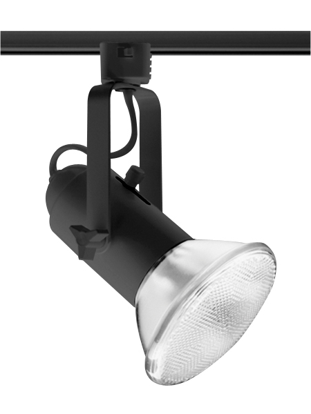 T308 WH Line Voltage Track Head, Incandescent Lamp, 120 V AC, Universal Head, 4 in Maximum Extension