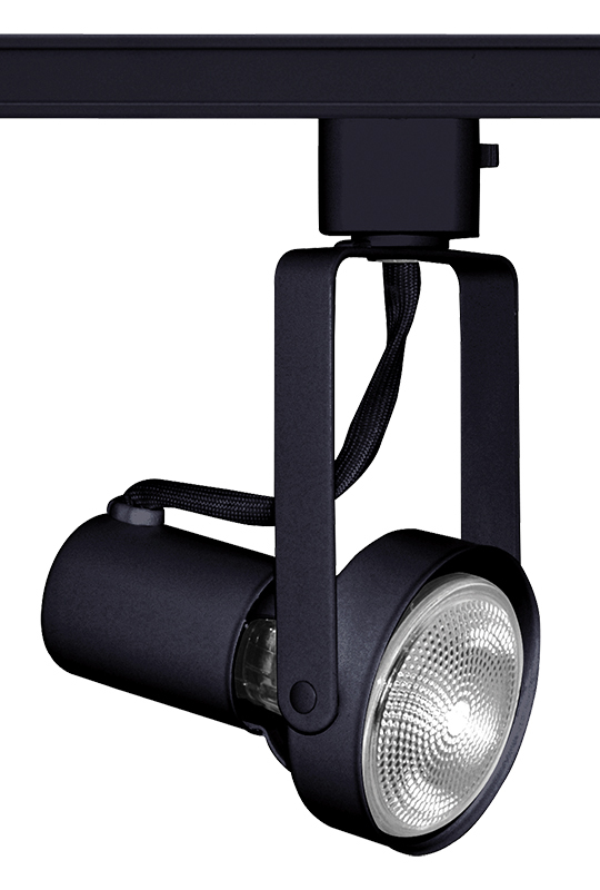 T687 BL Line Voltage Track Head, Incandescent Lamp, 120 V AC, Front Lamping Gimbal Head, 3-5/8 in Maximum Extension