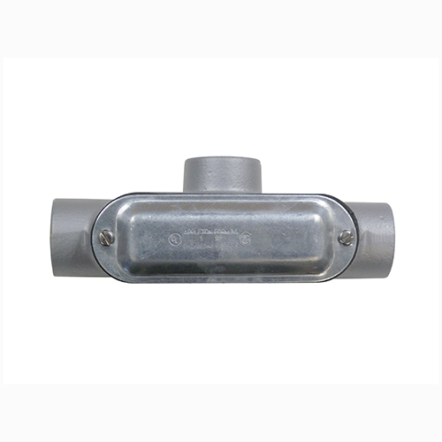 T-75CG Type T Conduit Outlet Body With Cover and Gasket, 3/4 in Hub, 9.5 cu-in Capacity, Malleable Iron, Aluminum Enamel