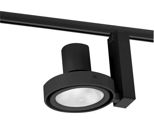 T831 WH Avant Garde Line Voltage Track Head With Universal Trac Adapter, Incandescent Lamp, 120 V AC, Round Open Back Head, 5-5/8 in Max Extension