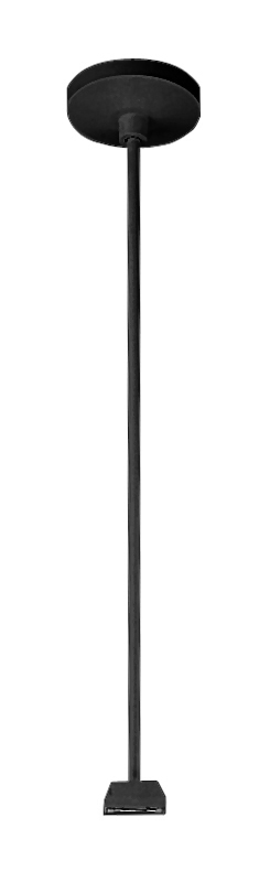 T90 24IN BL T-Bar Ceiling Pendant Stem Kit, For Use With Trac-Master One/Two Circuit System, Polycarbonate, Black