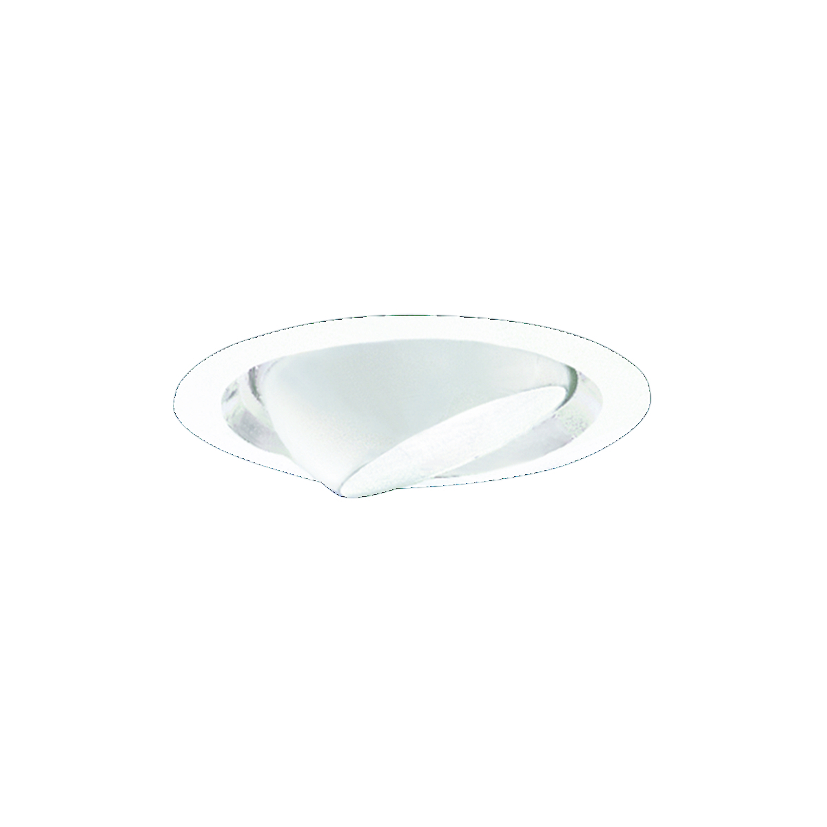 TA61 Adjustable Eyeball Trim With White Eyeball, Painted White Trim Ring, 6 in ID, Incandescent Lamp, For Use With LiteBox RMNICS IC/Non-IC Rated Remodel Construction Line Voltage Shallow Housing Recessed Downlight, Aluminum