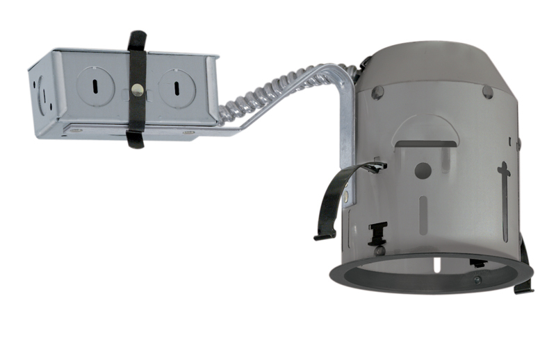 TC1R TC Series Adjustable Miniature Remodel Universal Recessed Lighting Housing, Incandescent Lamp, Non-IC Insulation, 120 V AC, 4-3/8 in Ceiling Opening, Steel Housing