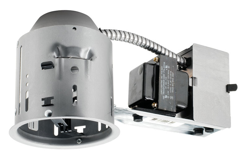 TC44R Low Voltage Remodel Universal Recessed Lighting Housing, Incandescent Lamp, Non-IC Insulation, 120 V AC, 4-3/8 in Ceiling Opening
