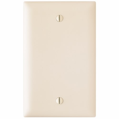TP13LA TradeMaster TP Series Standard Blank Wall Plate, 1 Gangs, 4.7 in, Thermoplastic, Light Almond