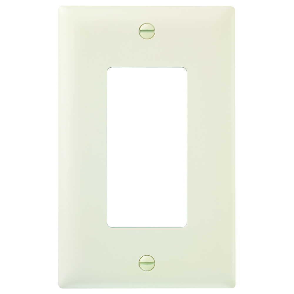 TP26LA TradeMaster 1-Port Standard Wall Plate, 1 Gangs, 2-15/16 in W x 4.7 in H, Thermoplastic, Light Almond