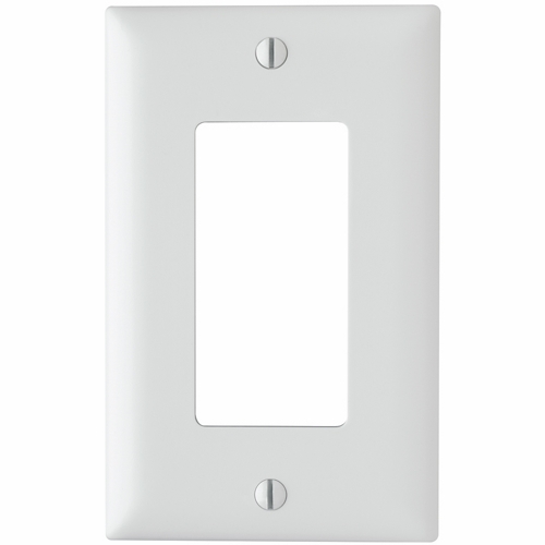TP26W TradeMaster 1-Port Standard Wall Plate, 1 Gangs, 2-15/16 in W x 4.7 in H, Thermoplastic, White