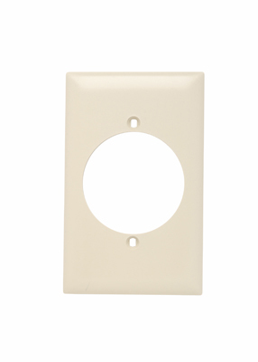 TP724GRY TradeMaster 1-Gang Nylon Wall Plate, 2156-in Power Outlet Receptacle Opening, 2 Mtg Holes, Gray