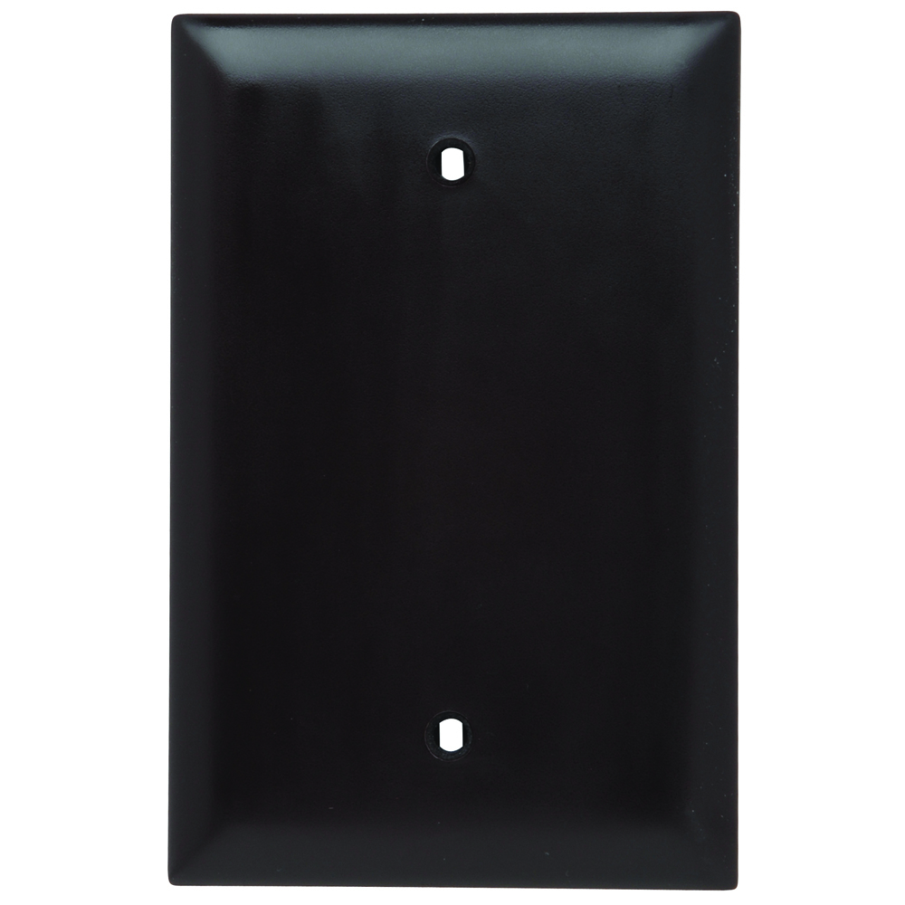 TPJ13 TradeMaster TPJ Jumbo Standard Sized Blank Wall Plate, 1 Gangs, 5 in, Thermoplastic, Brown