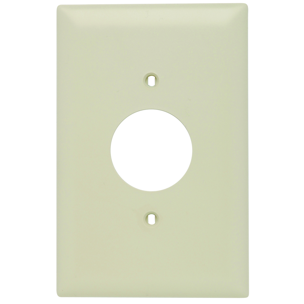 TPJ7I TradeMaster Jumbo 1-Gang Nylon Wall Plate, Single Receptacle Opening, Ivory