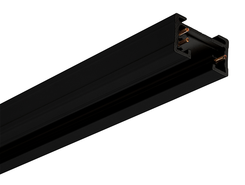 TU 4FT BL 2-Circuit Track Section, 4 ft L x 1-3/8 in W x 13/16 in D, Extruded Aluminum
