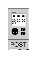 U042GP6 Midwest GE 1-Head Unmetered Power Pedestal, 120 V AC, 30 A, 1 Phase, 6 AWG to 350 kcmil Wire, NEMA 3R Enclosure