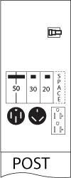 U075CP6L10 Midwest GE 1-Head Type RV Power Outlet Pedestal, 120/240 V AC, 100 A, 1 Phase, 1 AWG to 300 kcmil Wire, NEMA 3R Enclosure