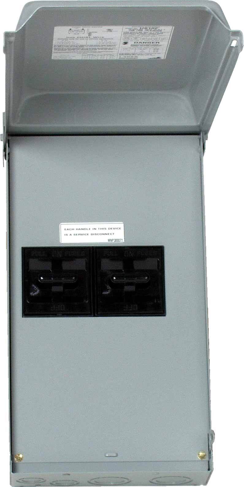 U610F Midwest GE Fused AC Disconnect Switch, 120/240 V AC, 100 A, 10 hp
