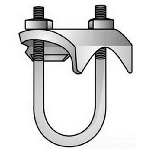 UBC-400G Type UBC Right Angle Conduit K-Clamp, 4 in, For Use With EMT/IMC/Rigid Metal Conduit, Malleable Iron, Hot Dip Galvanized
