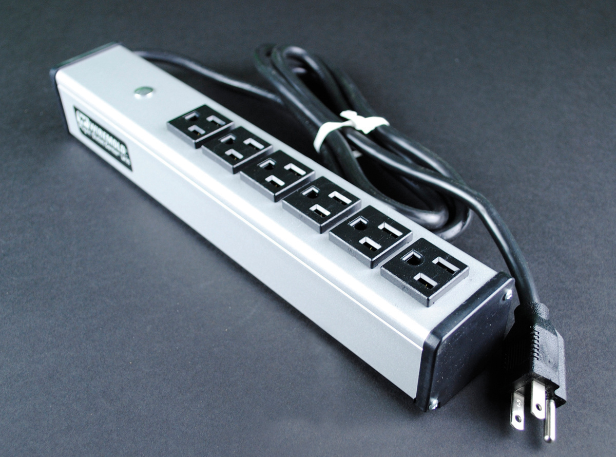 UL206BD Multi-Outlet Power Strip, 125 V AC, 15 A, 6 Outlets, 15 ft L Cord, Snap-Fit Mount