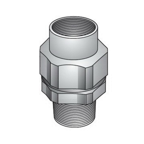 UNY-50S Dust-Ignitionproof Explosionproof Raintight Conduit Union, 1/2 in, Steel, Zinc Electroplated