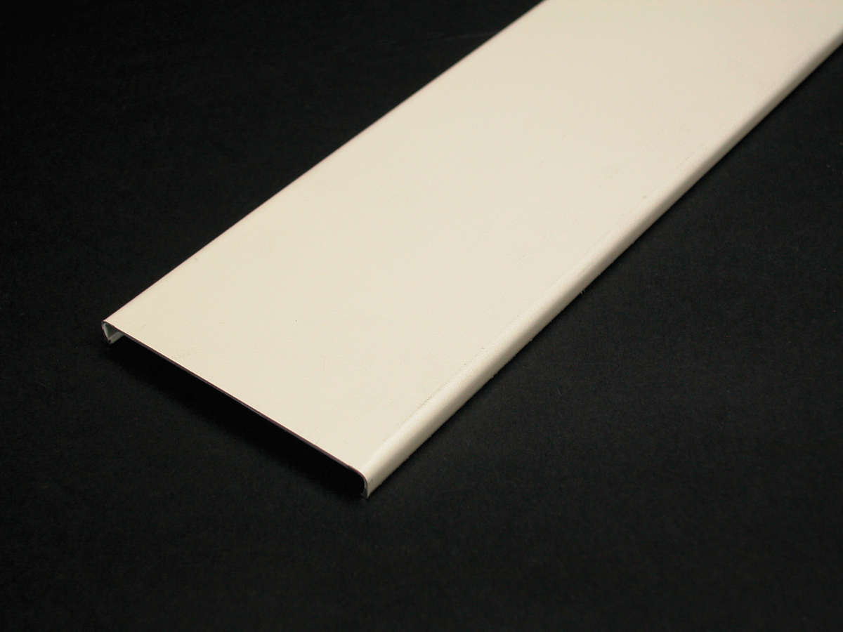 Single-Channel 3000 Series Precut Raceway Cover; 19.5 Inch Length Ivory, Steel