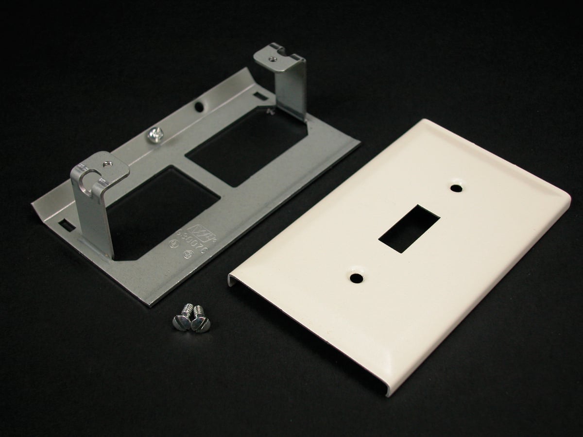 Switch Cover Fitting; Steel, Ivory