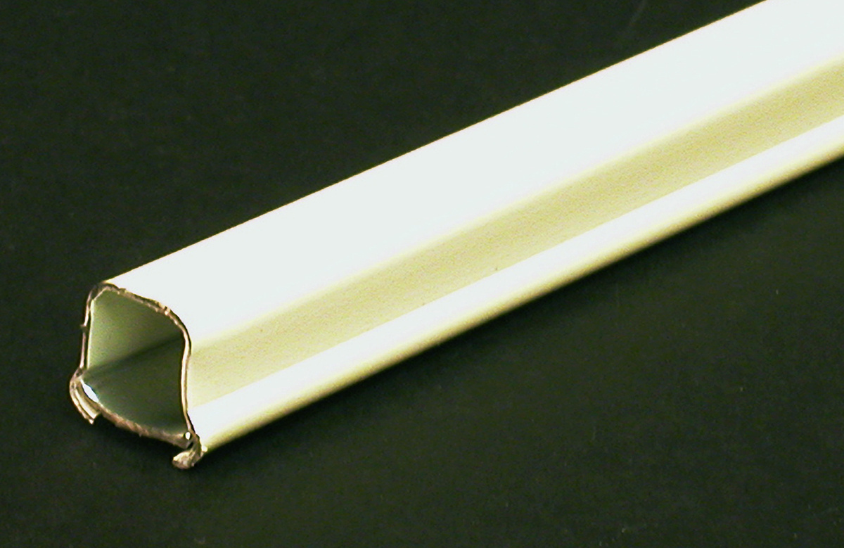Metallic Raceway, Small, Series: 700, 10 ft Length, 3/4 in Width, 21/32 in Height, 600 VAC, 1 Channel, Removable Cover, Surface Mounting, Steel, Ivory/White, ScuffCoat