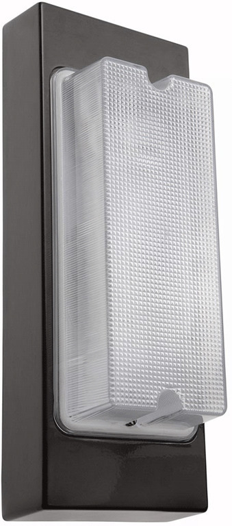 VAN6F13 HID Twin Compact Vandalproof Outdoor Light, 18 W Fixture, 120 V AC, Bronze Housing
