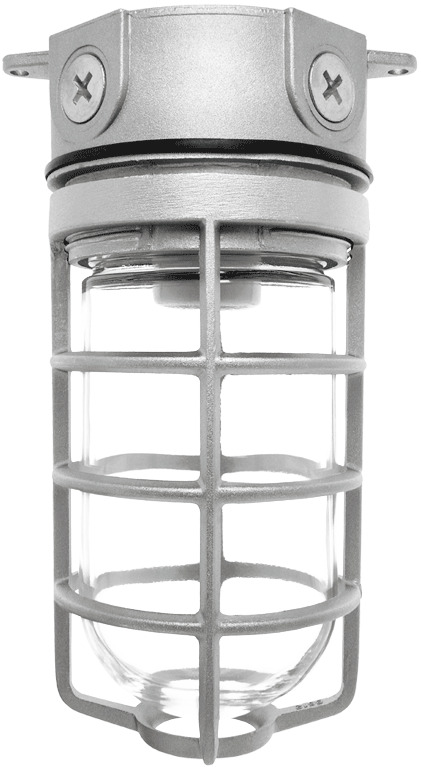 VX100DG VX Series HID Outdoor Vaporproof Light Fixture,) A-19 Incandescent Lamp, 120/208/240/277 V AC, Natural Housing
