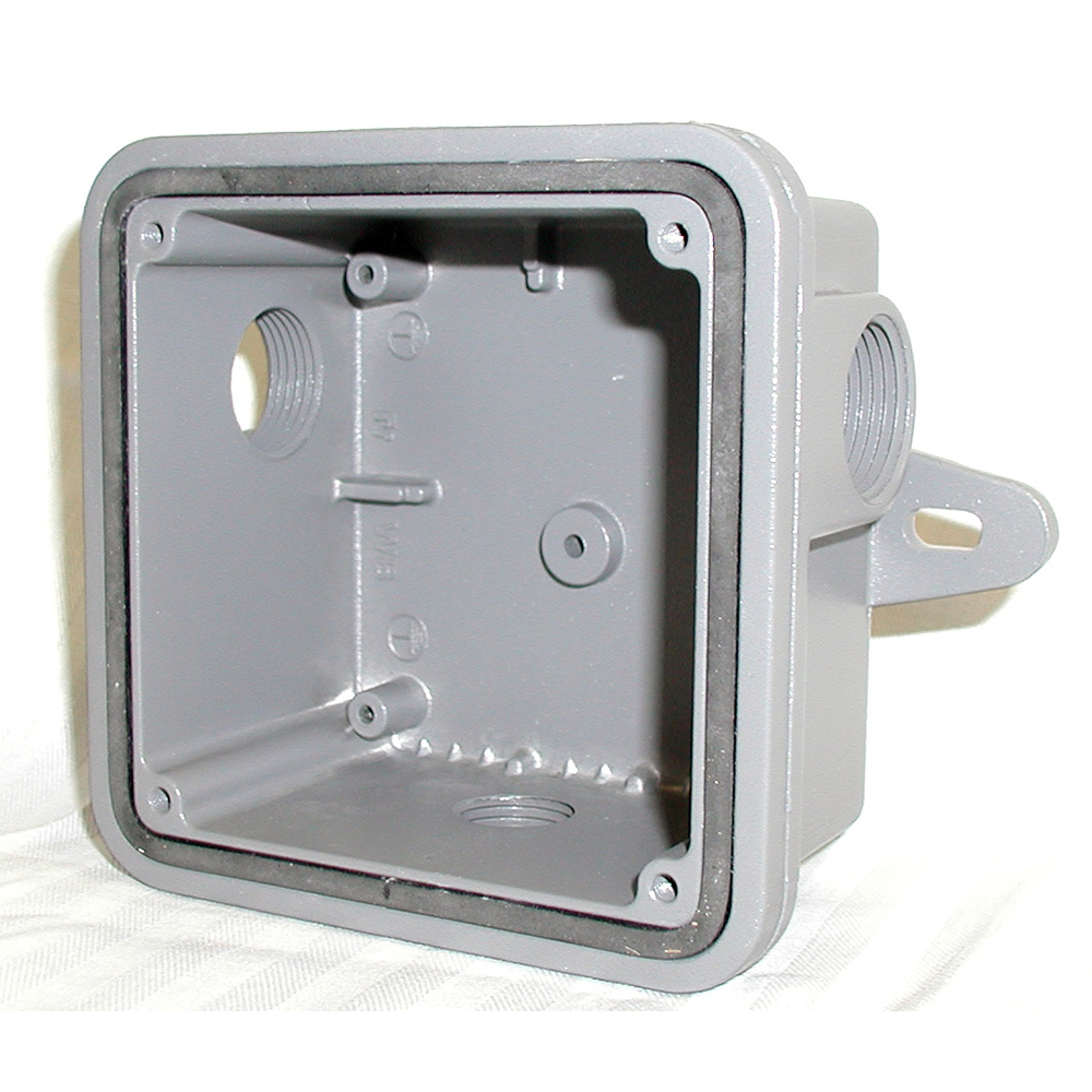 WB Weatherproof Back Box, For Use With Vibratone Horn, Aluminum, Gray