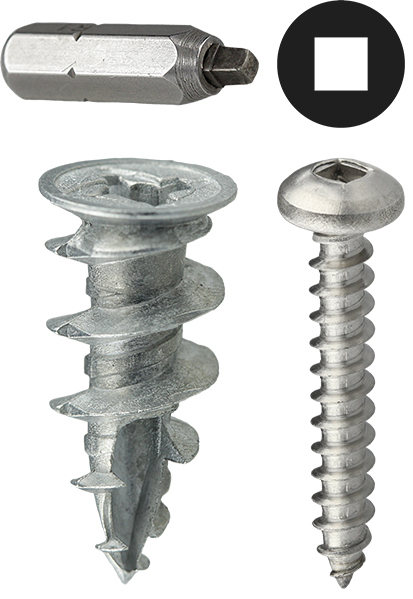 WDK8SQ Wall Driller Kit, 50 Pieces, Zinc