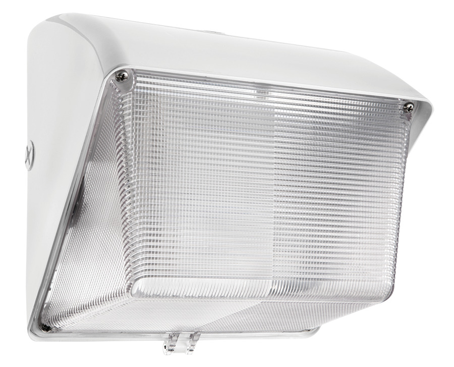 WP1H70W HID Wallpack With Glare Shield, (1) Lamp, 94 W Fixture, 120 VAC, White Housing