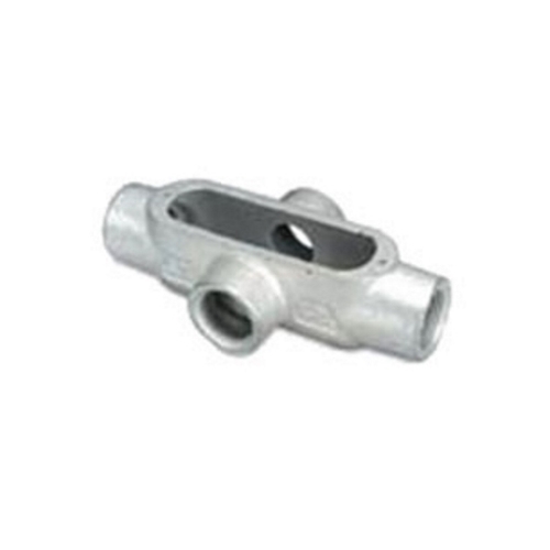X-125 Type X Conduit Outlet Body, 1-1/4 in Hub, 31.5 cu-in, Malleable Iron, Zinc Electroplated/Aluminum Enamel