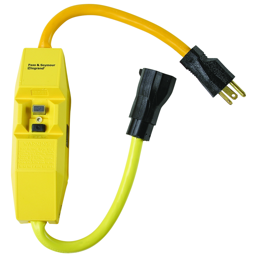 2094-PC2M 2-Pole In-Line Manual Reset Portable GFCI Cord Set, 125 VAC, 5-1/4 in L
