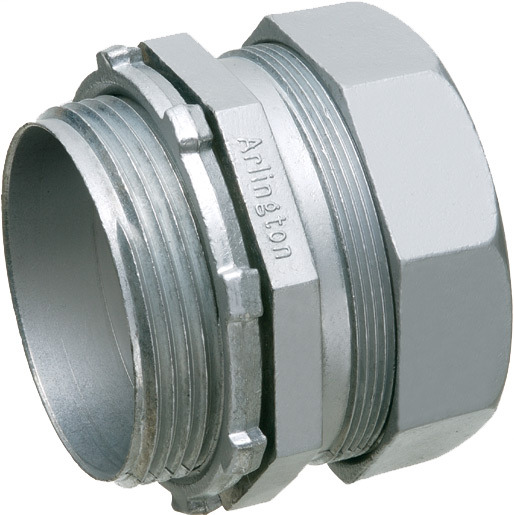 826 Concrete/Raintight Compression Connector, 2-1/2 in Trade, For Use With Steel/Aluminum EMT/IMC/Rigid Conduit, Die Cast Zinc