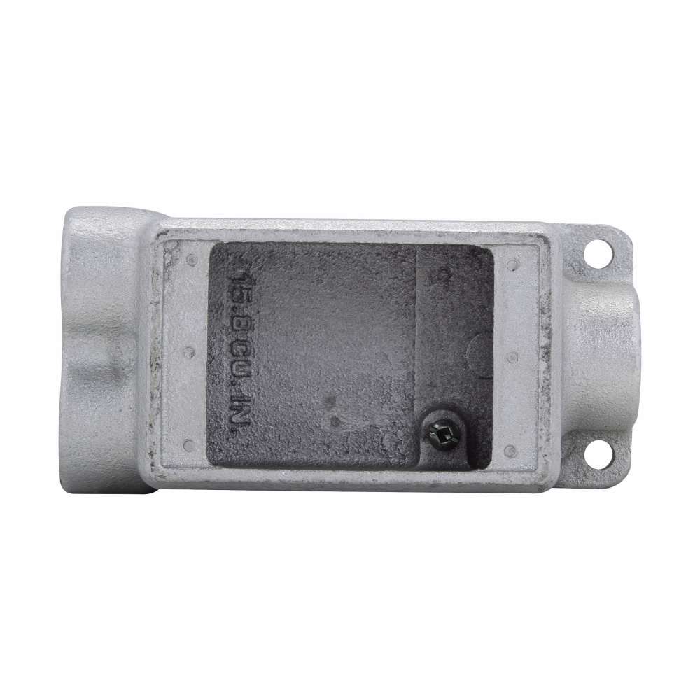 FDCC2 Condulet 3-Entry Deep Device Box, 3/4 in Trade, 1 Gang, Feraloy Iron Alloy, Aluminum Acrylic Painted/Electro-Galvanized