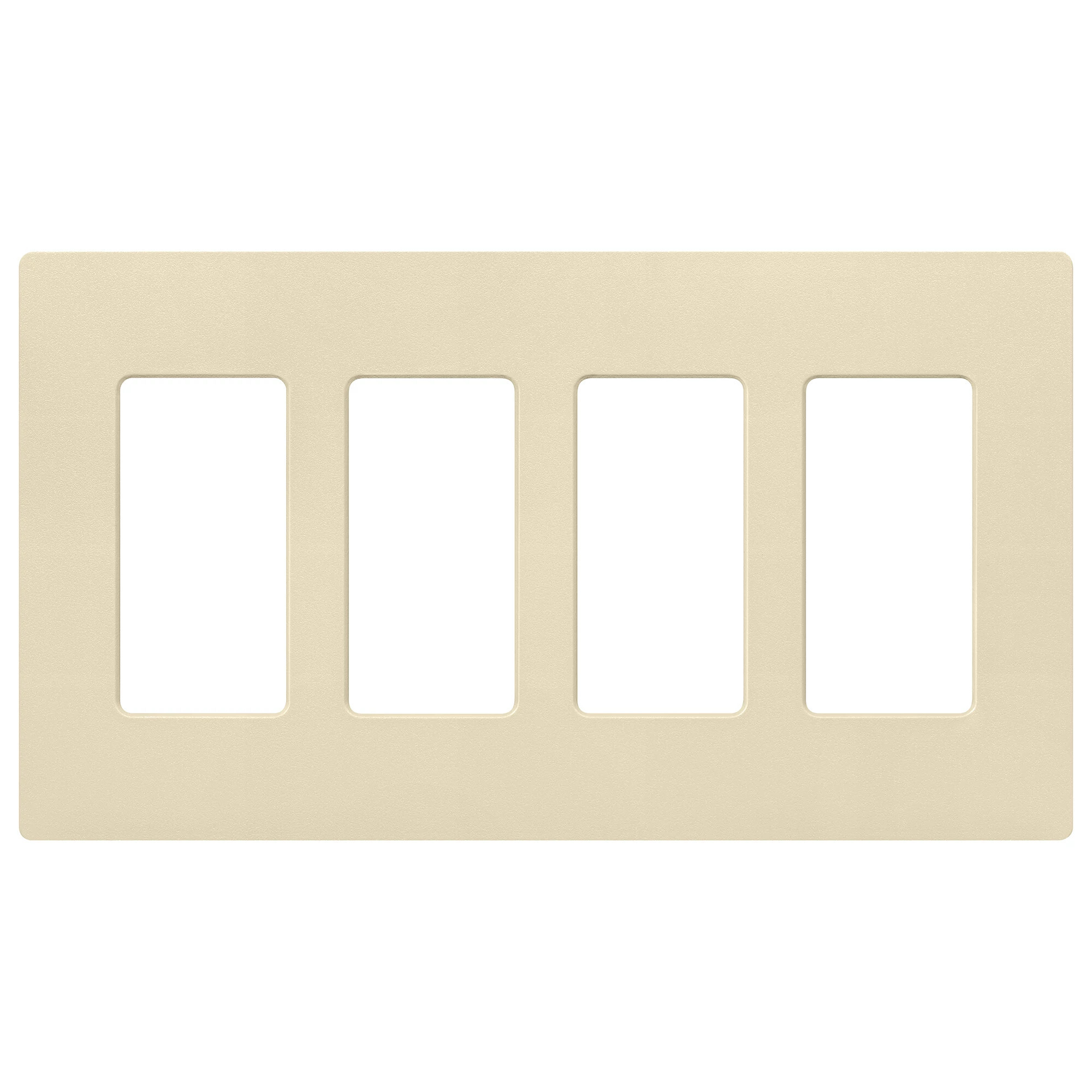 SC-4-SD Claro Wall Plate for Decorator-Style Dimmers, Switches, and Outlets, 4 Gang, Satin, Sand