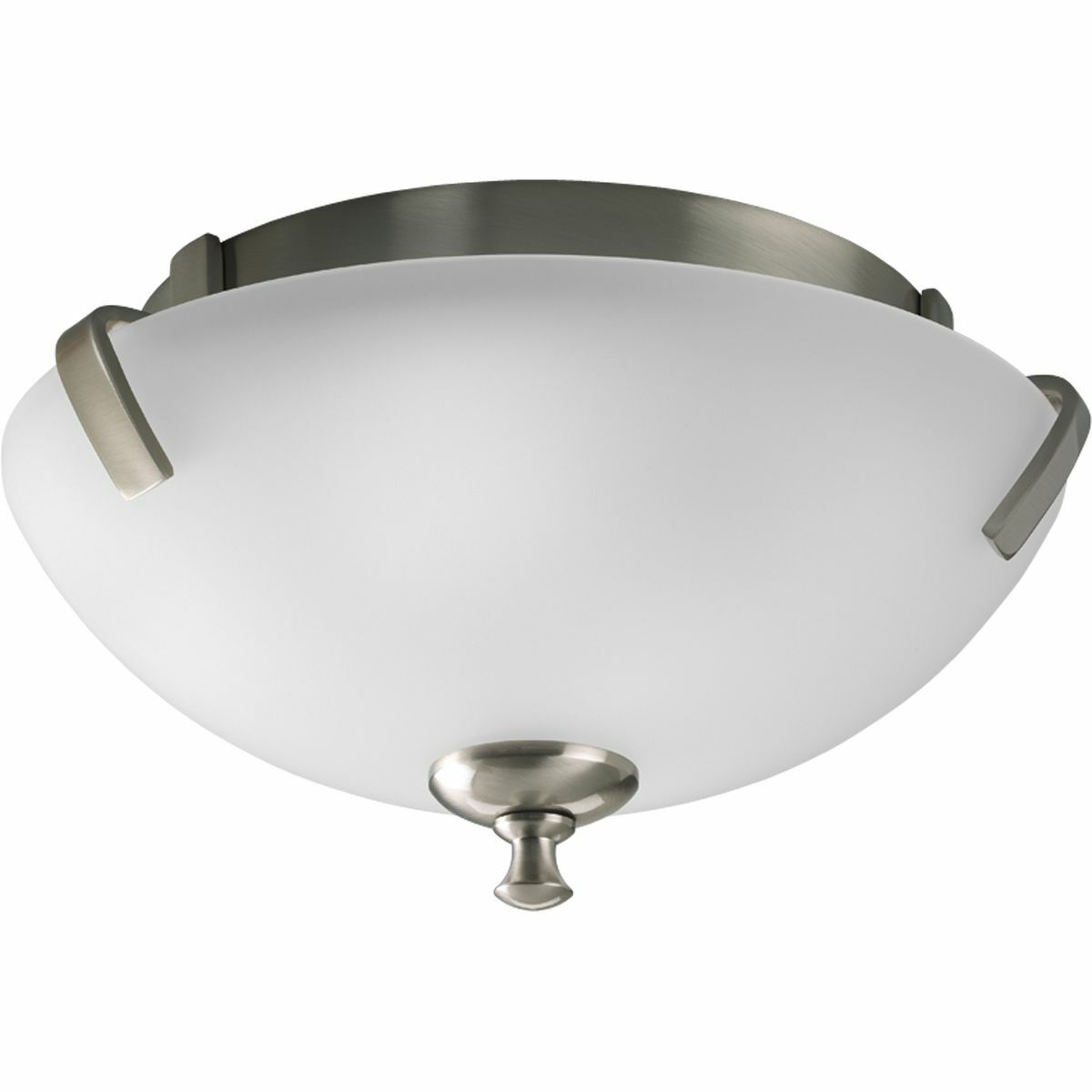 P3290-09 Wisten Contemporary/Modern/Soft/Transitional Close-to-Ceiling Fixture, (2) A19 Lamp, 120 V AC, Brushed Nickel Plated Housing