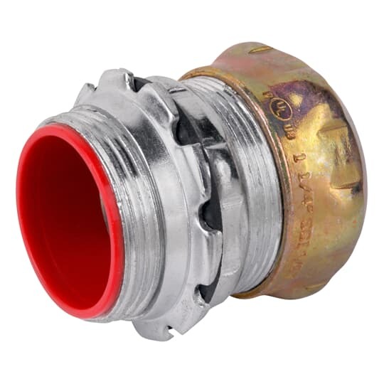 TC713AN-RT Steel City Insulated Compression Connector, 1 in Trade, Steel, Zinc Plated