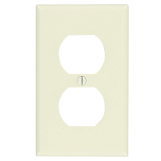 78003 Standard Size Traditional Wall Plate, 1 Gangs, 2-3/4 in W x 4-1/2 in H, Thermoset, Light Almond