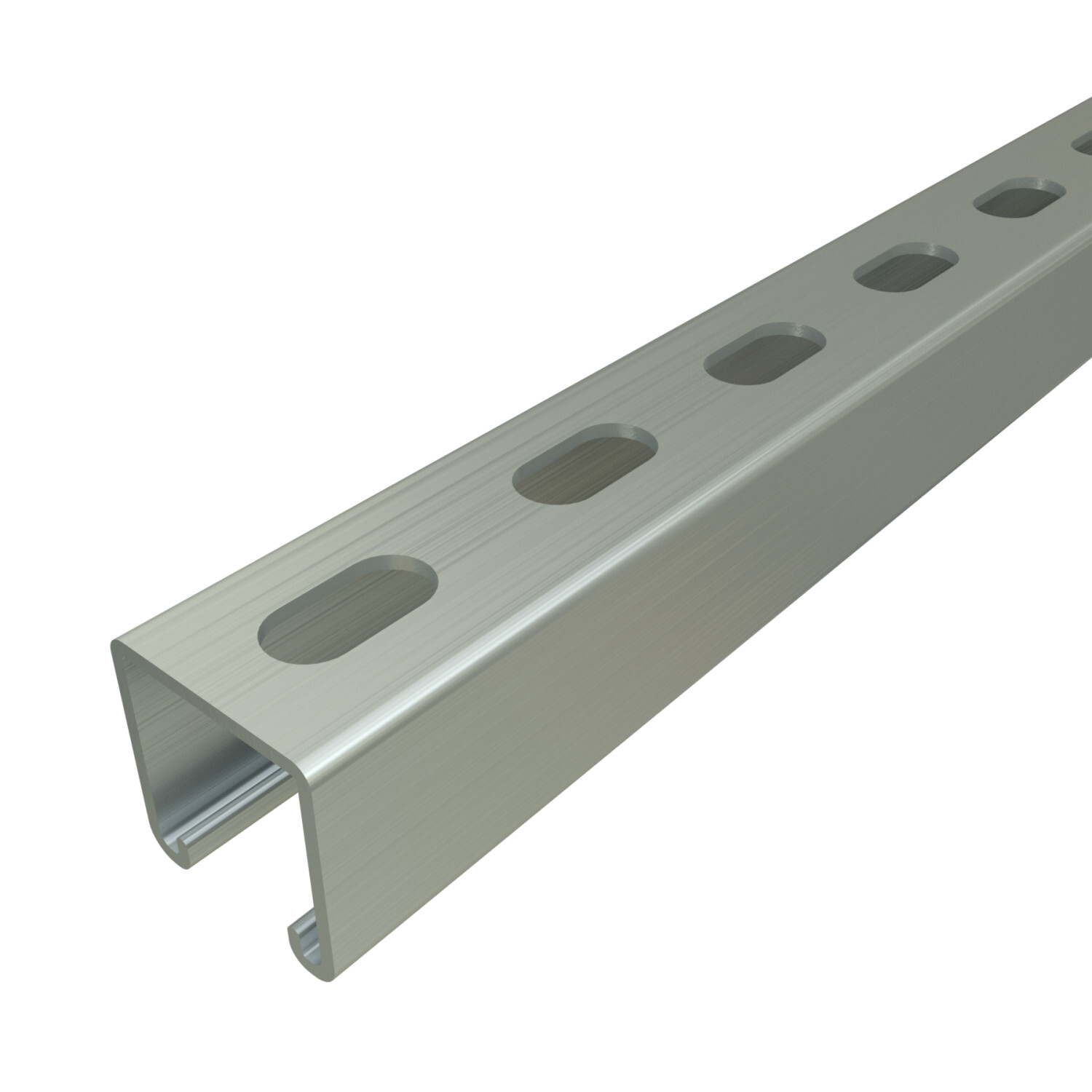 P1000T-20HG P1000 Slotted Channel, 20 ft L 1-5/8 in W 1-5/8 in D 12 ga THK, Low Carbon Steel, Hot Dipped Galvanized, Domestic