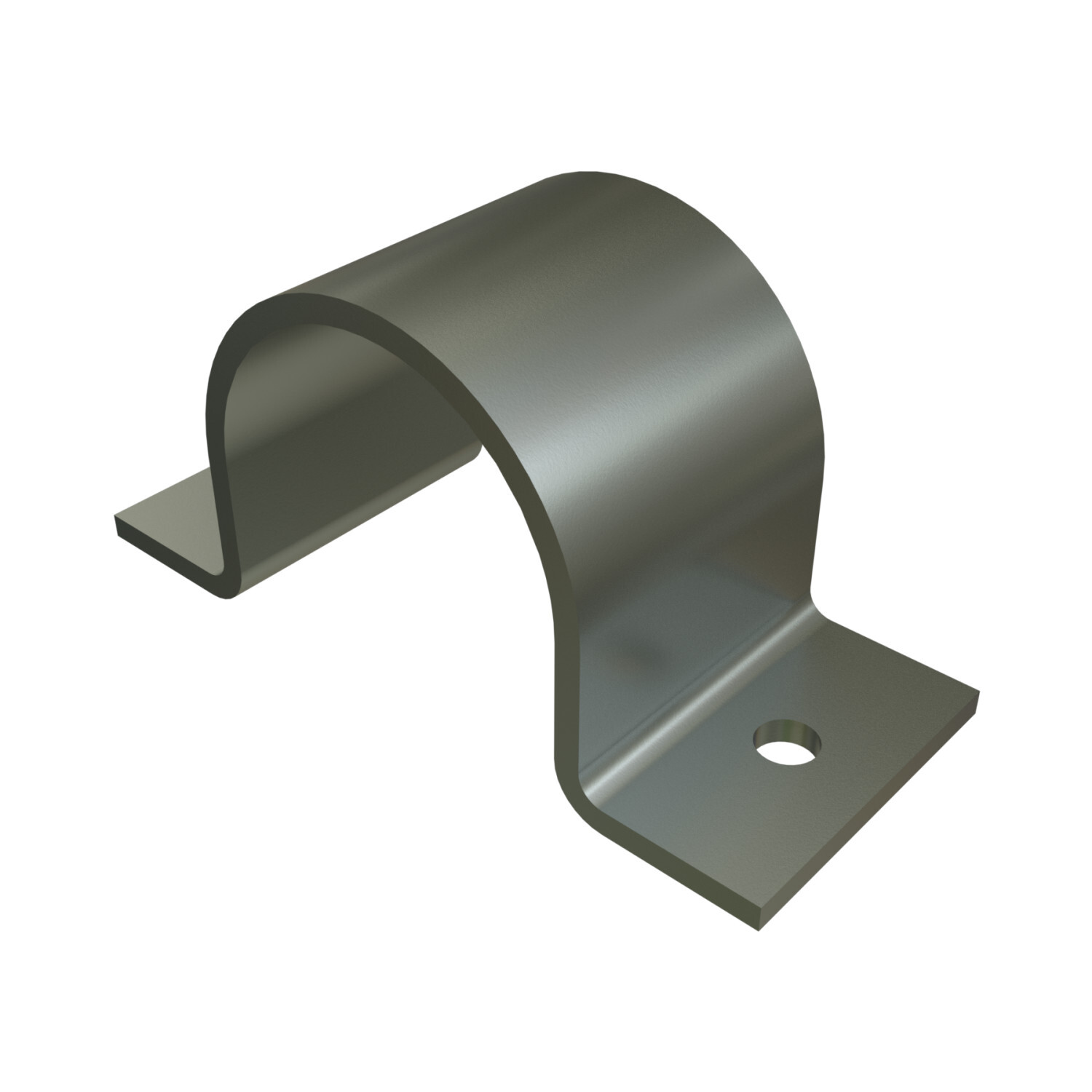 P2558-10-EG 1-Piece Pipe Strap, 3-3/8 in Nominal, 500 lb Load, HRPO Steel