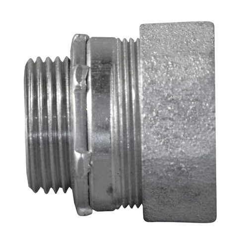Concretetight Threadless IMC Compression Connector; 1 - 1/2 Inch, Malleable Iron, Compression x MNPT