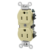 5262-IGE 5262-IG Duplex Heavy Duty Isolated Ground Smooth Face Straight Blade Receptacle, 125 V AC, 15 A, 2 Poles, 3 Wires, Black