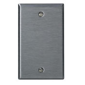 84014-40 Standard Size Blank Wall Plate, 1 Gangs, 2-3/4 in W x 4-1/2 in H, 302 Stainless Steel