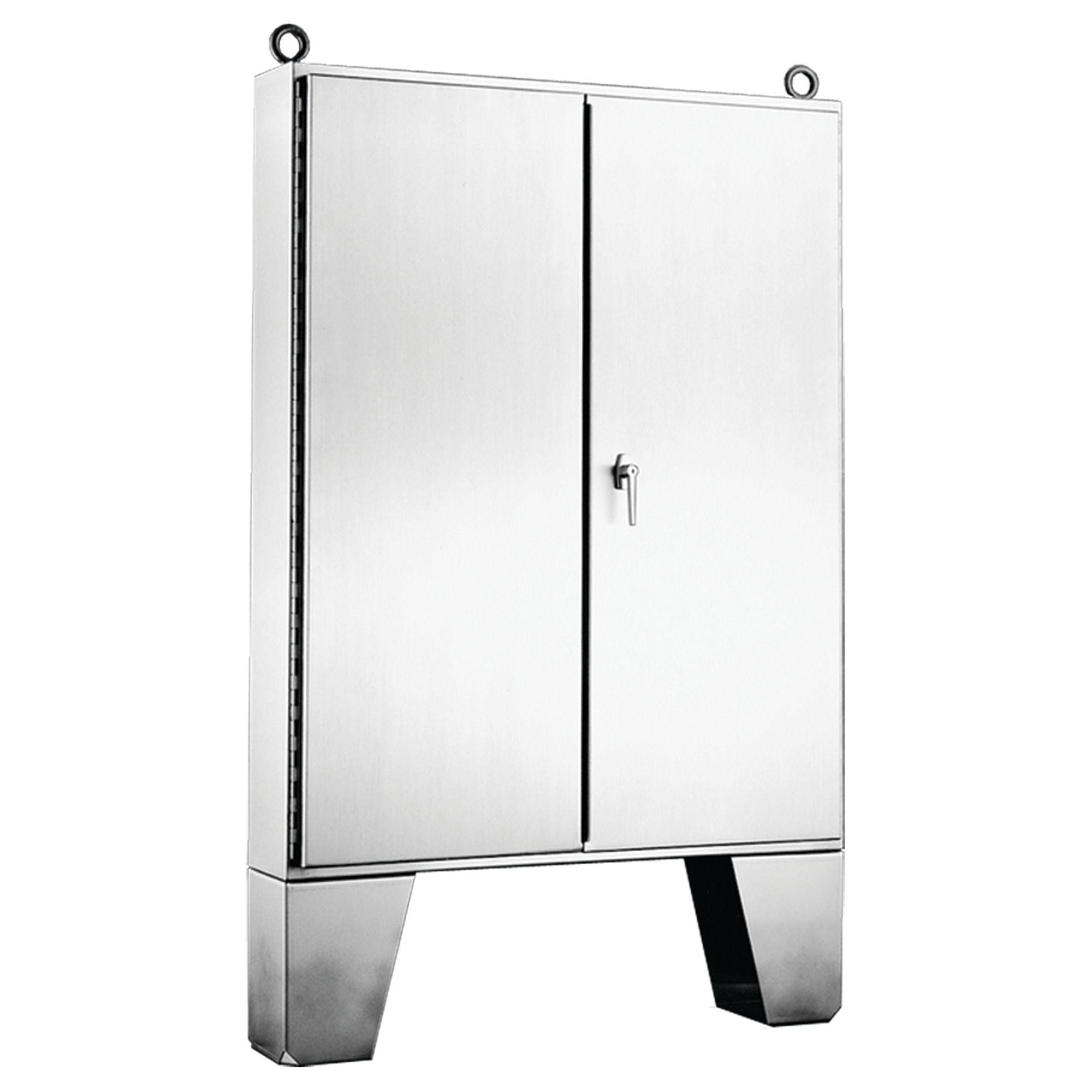 A726020USSLP A12S 2-Door Enclosure With Floor Stand, 72.06 in L x 60.06 in W x 20.06 in D, NEMA 12/IP55 NEMA Rating, 304 Stainless Steel