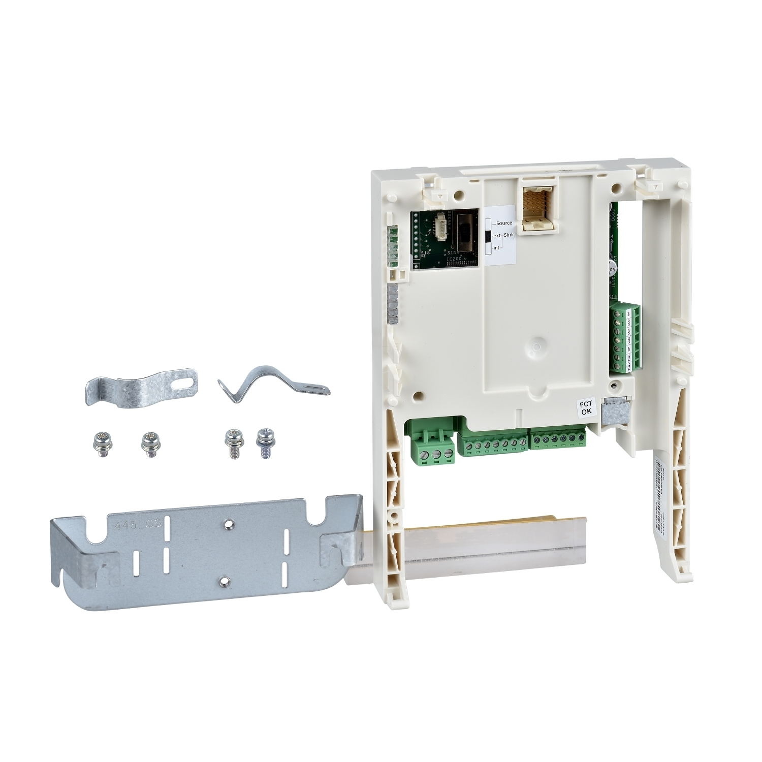 VW3A3201 Altivar Logic I/O Card, For Use With Altivar 61, Altivar 71 Variable Speed Drive, Altivar 61Q and Altivar 71Q Water-Cooled Drive, 24 V DC, 1.5 sq-mm, 16 AWG, 2.21 in-lb Electrical Connection, 5 Output