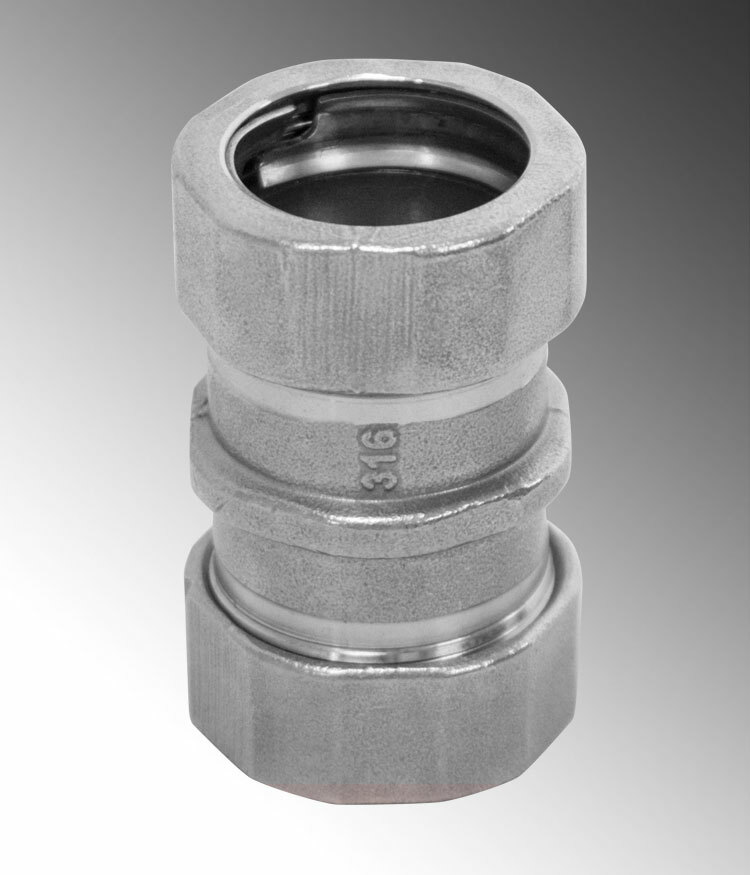 S20700CC00 EMT Compression Coupling, 3/4 inch, 316 Stainless Steel
