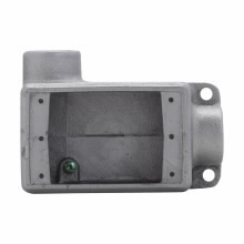 FDL1 Condulet Type FDL 2-Entry 90 deg Deep Conduit Device Box With Mounting Lug, Feraloy Iron Alloy, 23 cu-in Capacity, 1 Gang, 2-3/4 in W x 2-11/16 in D x 5-5/32 in H