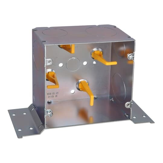 82181T-1-114-CV Steel City Square Telecommunication Box, Steel, 64 cu-in Capacity, (1) Outlets, (6) Knockouts, 5 in H x 5 in W x 2-7/8 in D