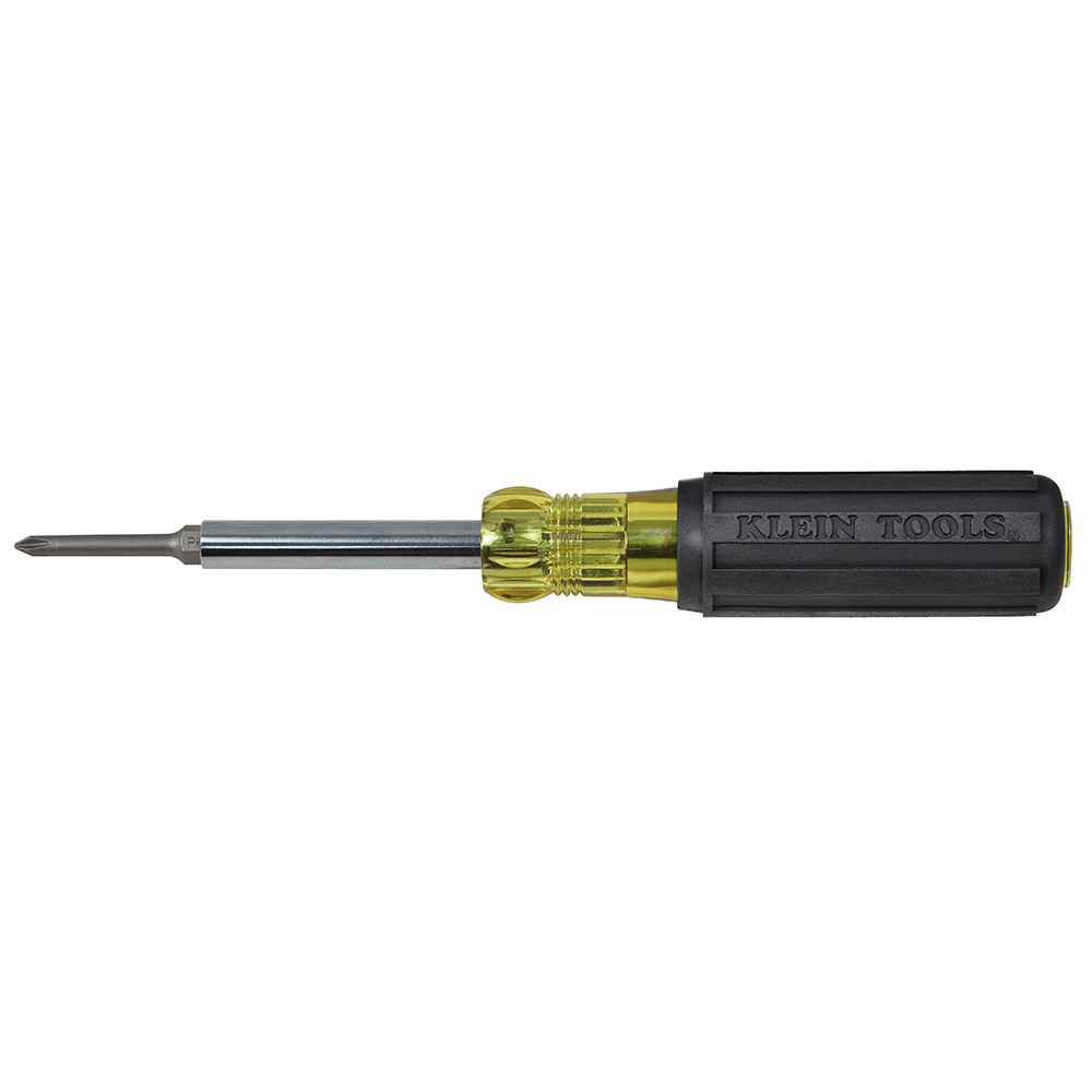 32560 6-in-1 Interchangeable Extended Reach Screwdriver, #1, #2, 1/4 in, 5/16 in Phillips/Slotted/Square Point, 9-7/64 in OAL